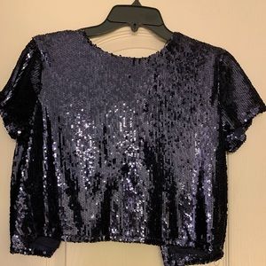 Revolve Sequin Crop Top